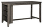 Caitbrook - Gray - Rectangular Dining Room Counter Table