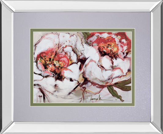 Charade Of Spring By Fitzsimmons, A - Mirror Framed Print Wall Art - Red