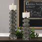 Karun - Concrete Candleholders (Set of 2) - Black