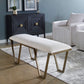 Farrah - Geometric Bench - White