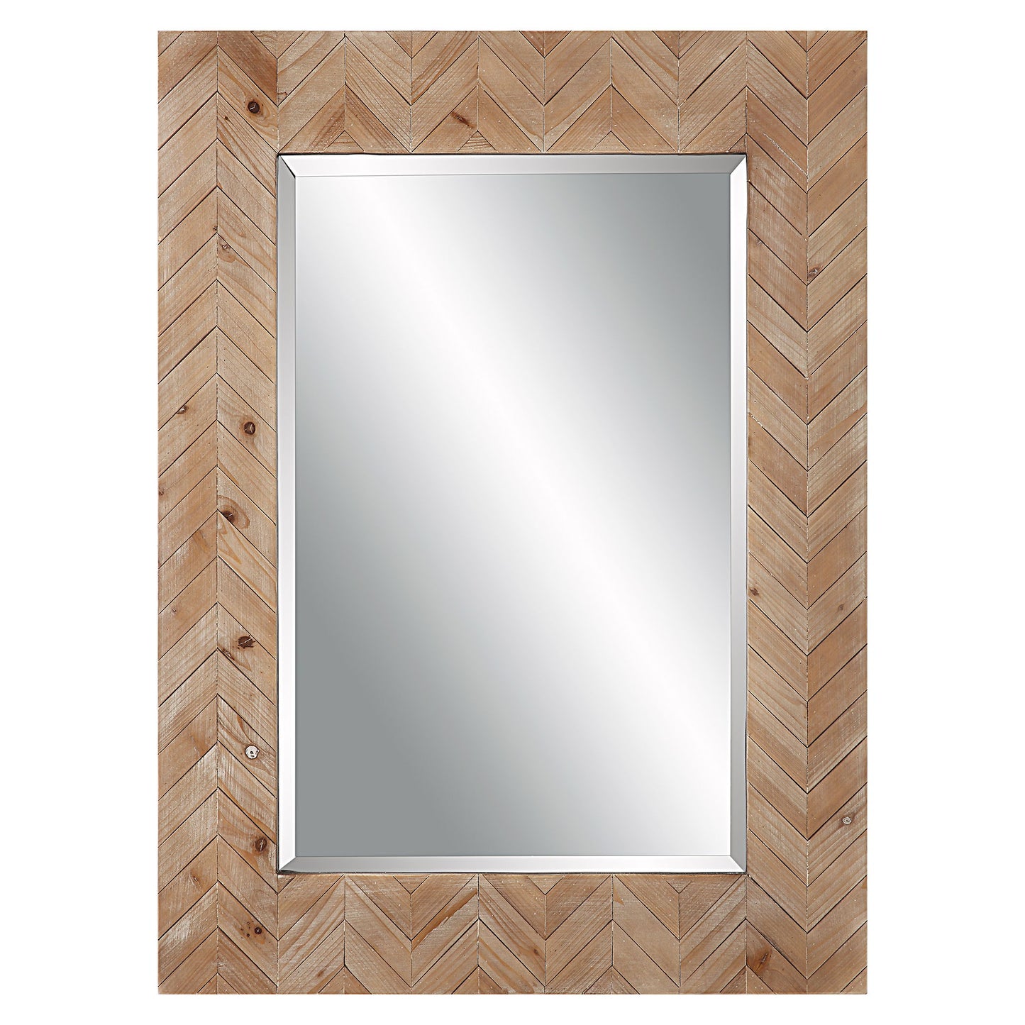 Demetria - Wooden Mirror, Small - Light Brown