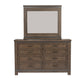 Thornwood Hills - Mirror - Dark Brown - Metal Strip Accents