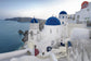 Santorini View By Danita Delimont (Framed) - Blue