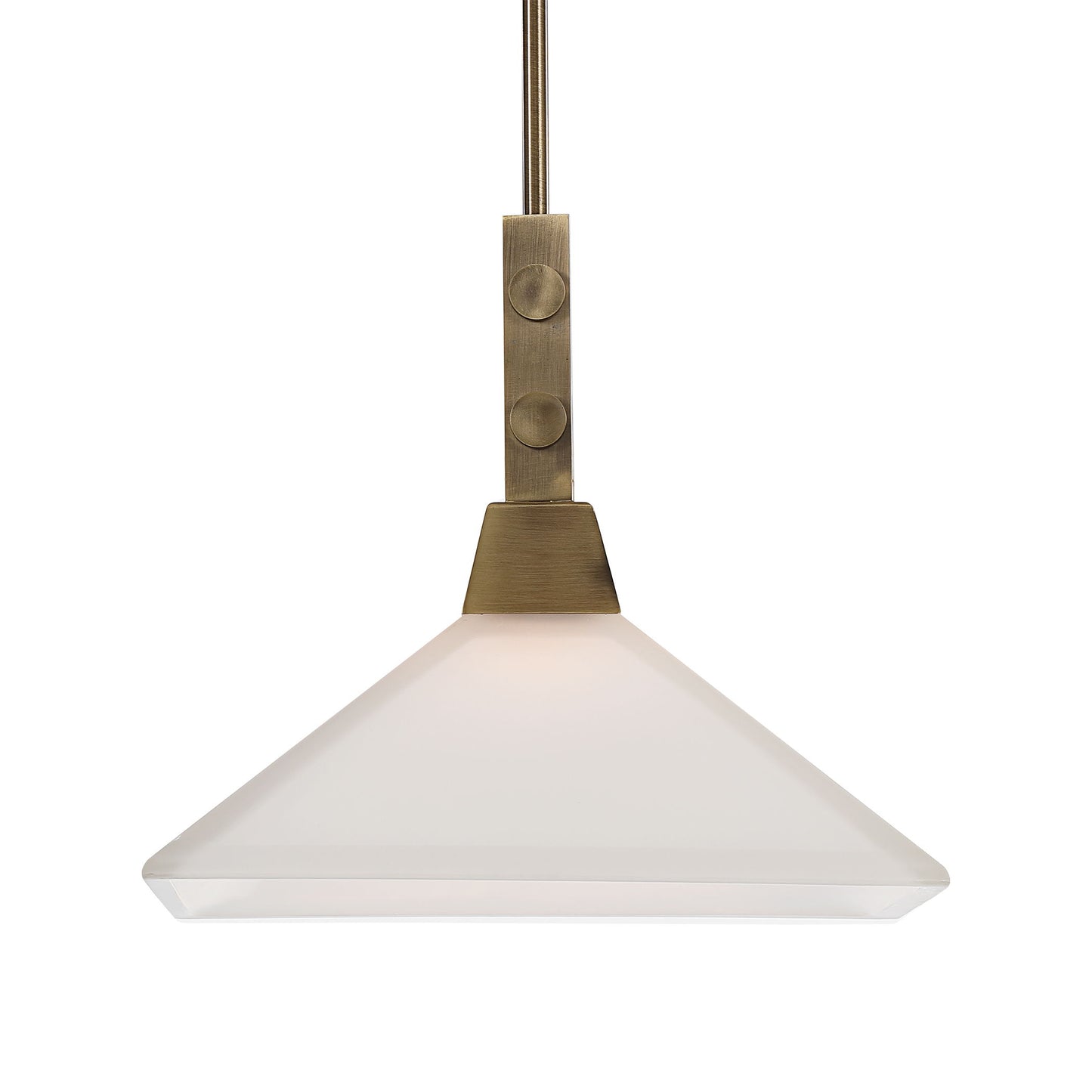 Brookdale - Industrial 1 Light Pendant - Light Brown & White