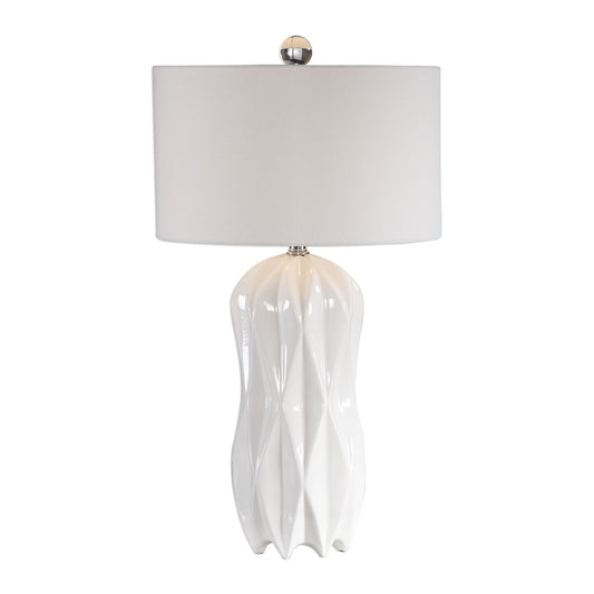 Malena - Glossy Table Lamp - White