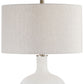 Whiteout - Mottled Glass Table Lamp - White