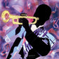 Framed Small - Trumpet Jazz By Everett Spruill - Purple