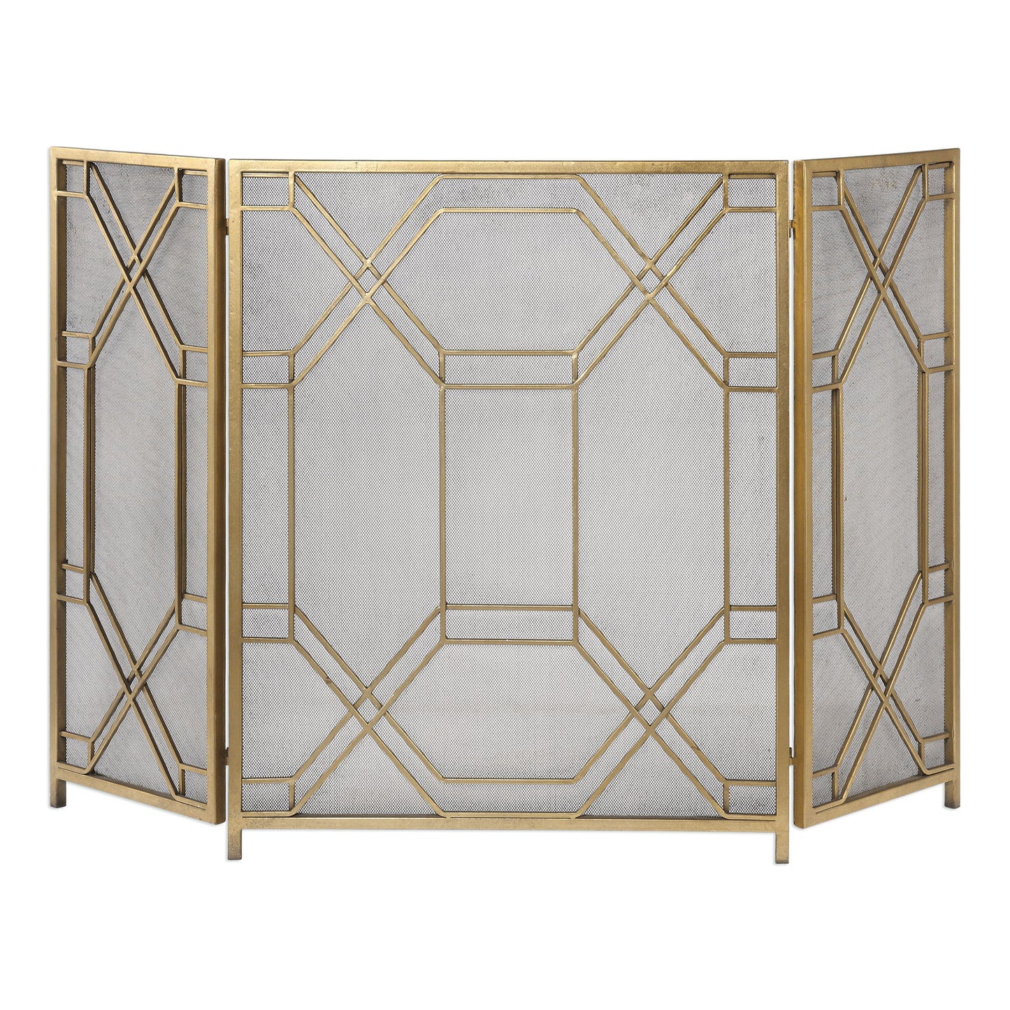 Rosen - Fireplace Screen - Gold