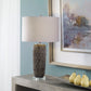 Nettle - Textured Table Lamp - Dark Gray