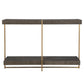 Taja - Modern Brass / Wood Console Table - Gold