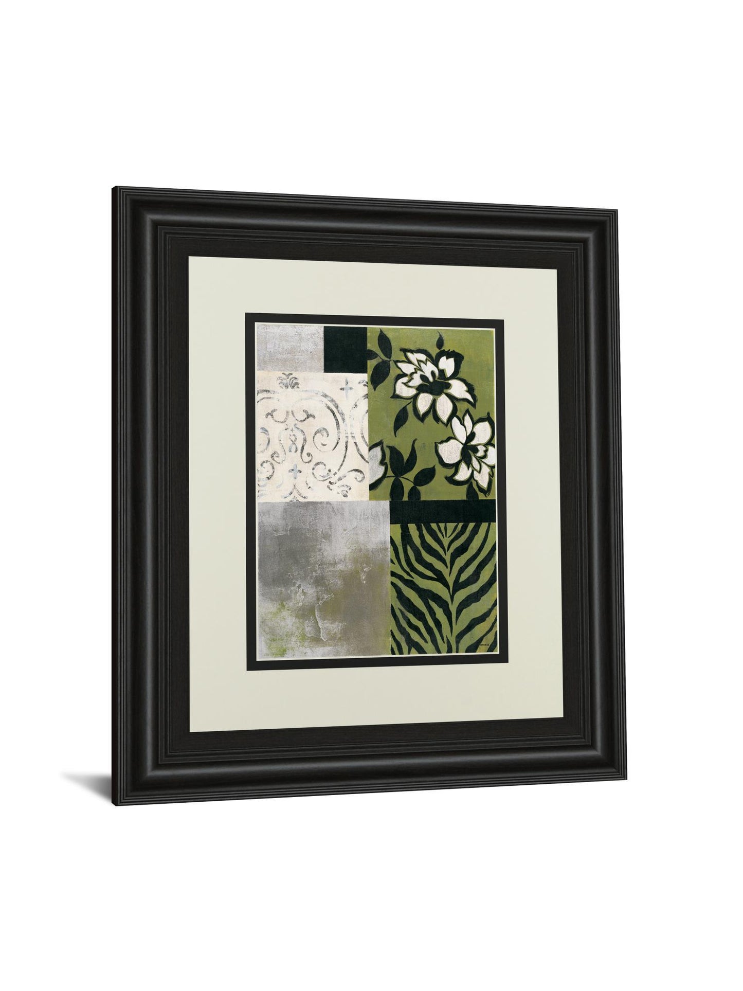 Playing With Patterns Il By Cheryl Martin - Framed Print Wall Art - Green