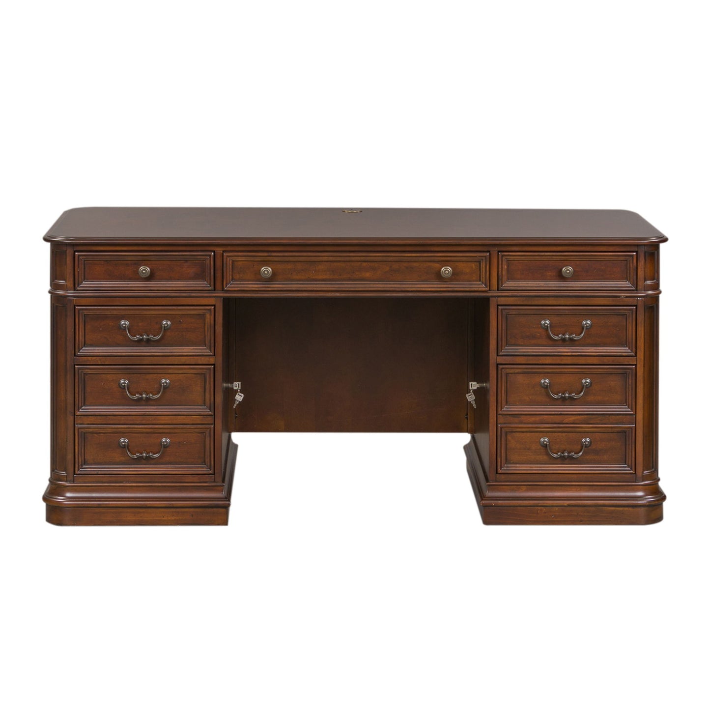 Brayton Manor - Jr Executive Desk - Dark Brown