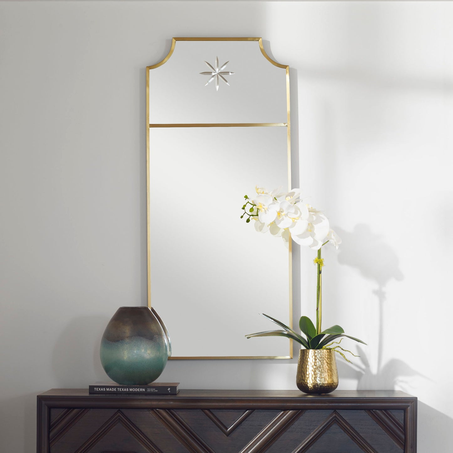 Caddington - Tall Mirror - Brass