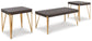 Bandyn - Brown / Champagne - Occasional Table Set (Set of 3)