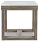 Loyaska - Brown / Ivory - Square End Table