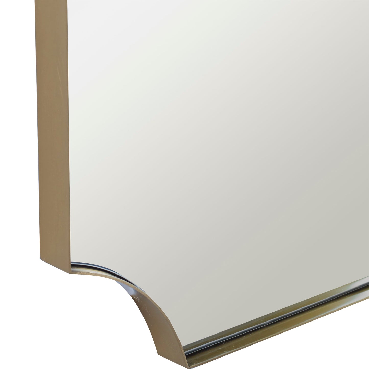 Lennox - Scalloped Corner Mirror - Brass