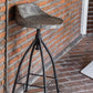 Kairu - Wooden Bar Stool - Dark Gray