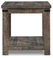 Hollum - Rustic Brown - Square End Table