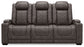 HyllMont - Gray - PWR REC Sofa with ADJ Headrest