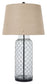 Sharmayne - White - Glass Table Lamp  - Wrapped With Wire