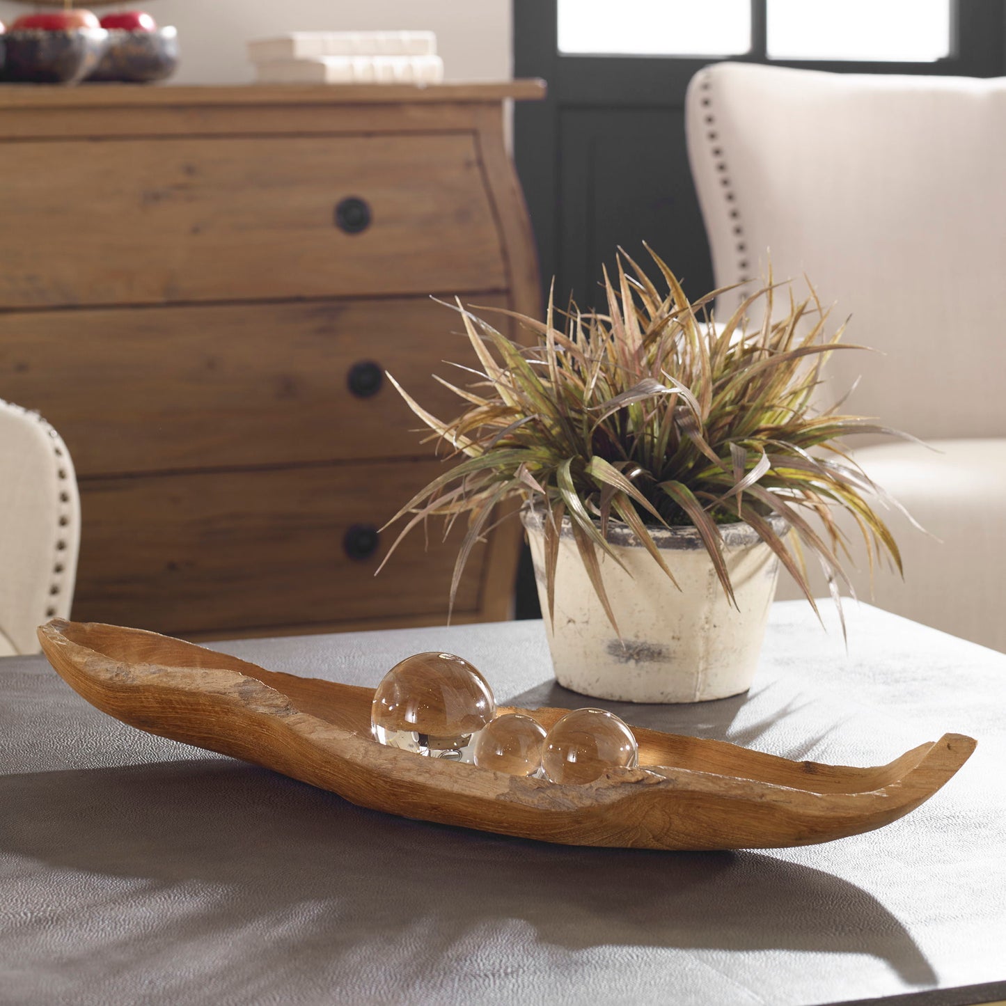 Teak - Leaf Bowl - Light Brown