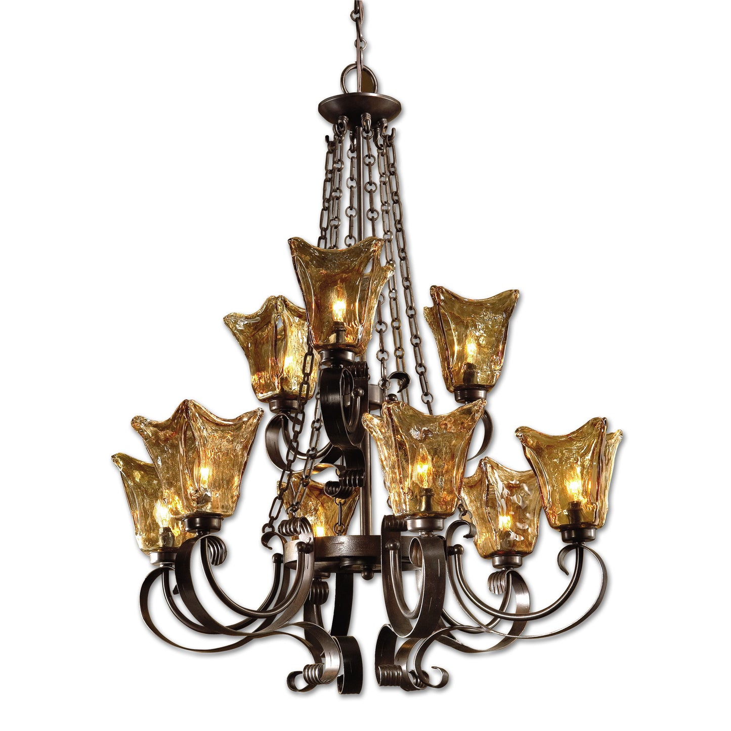 Vetraio - 9 Light Chandelier - Oil Rubbed Bronze