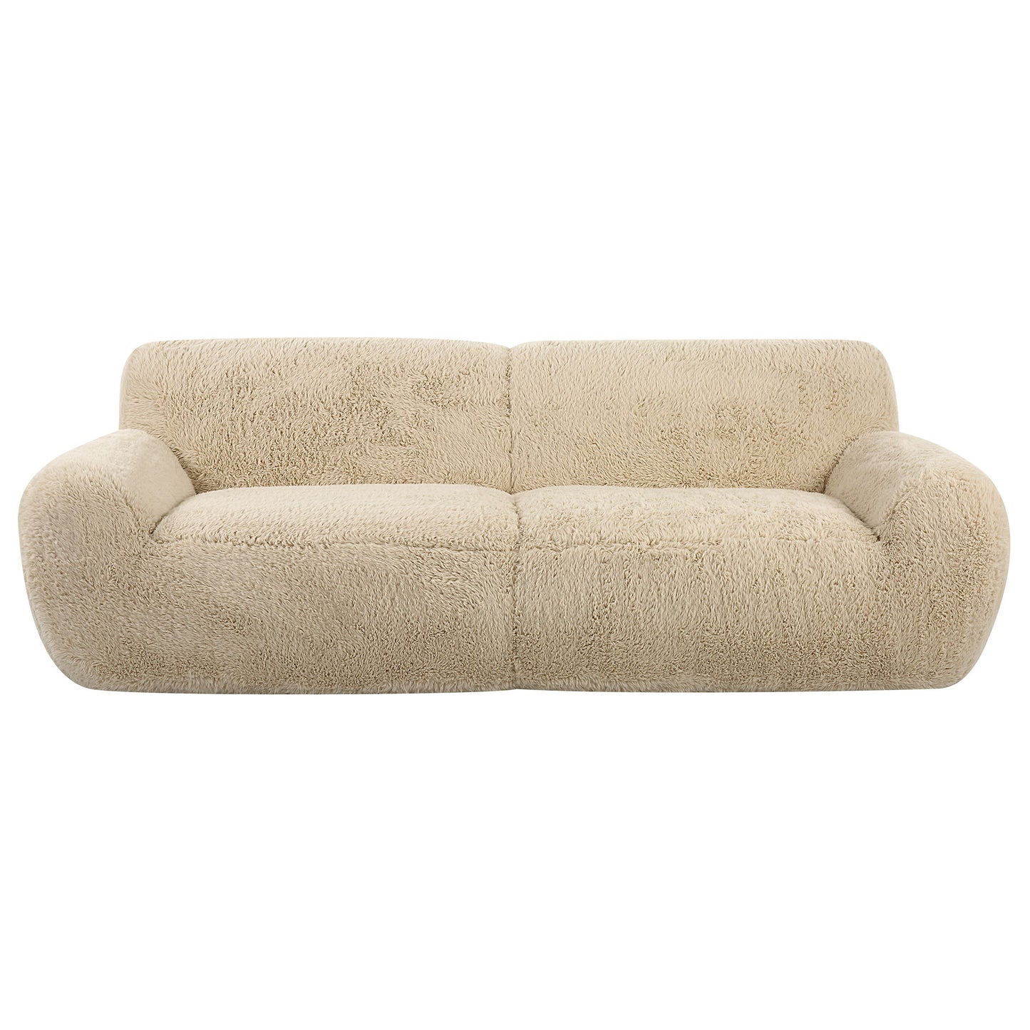 Abide - Rounded Sheepskin Sofa - Beige