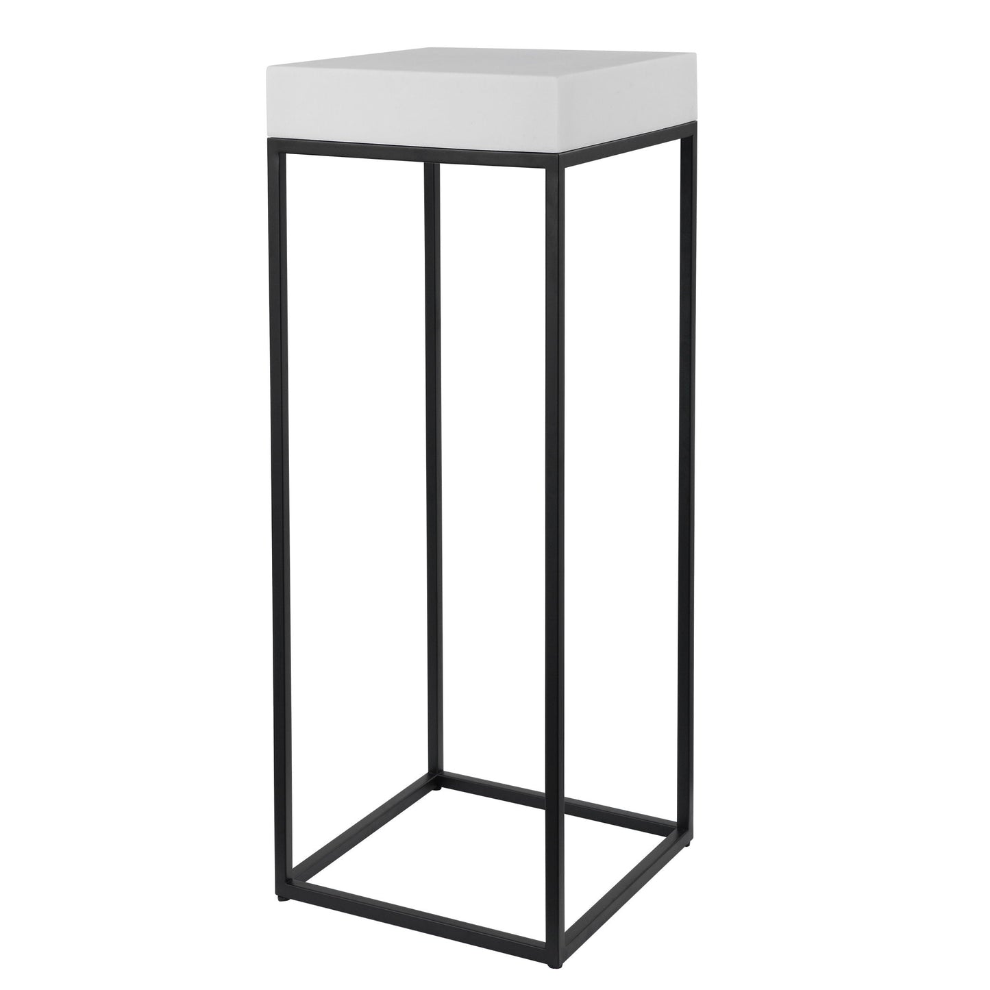 Gambia - Marble Plant Stand - White & Black