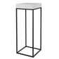 Gambia - Marble Plant Stand - White & Black