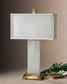 Athanas - Alabaster Lamp - White