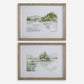 Serene - Lake Framed Prints (Set of 2) - Brown