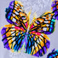Framed Small - Purple Butterfly - Yellow
