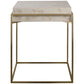 Inda - Modern Accent Table - Beige & Gold