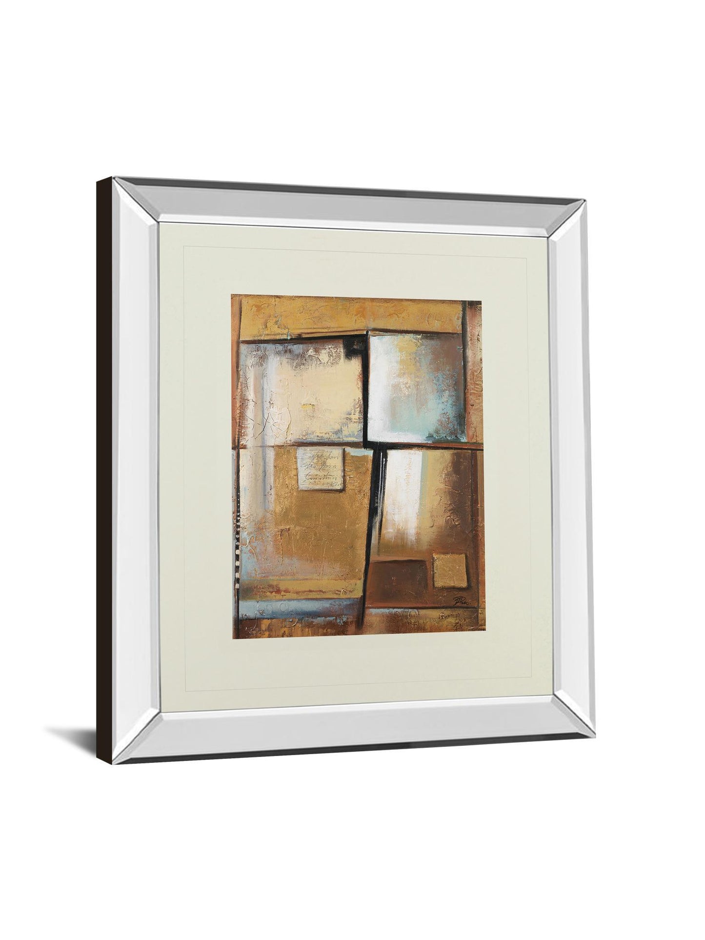 Abstract I By Patricia Pinto - Mirror Framed Print Wall Art - Dark Brown