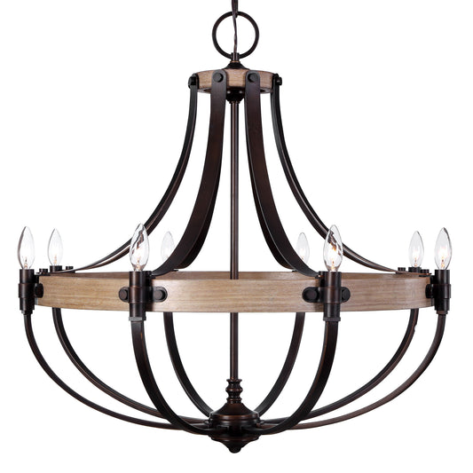 Dubois - 8 Light Chandelier - Light Brown