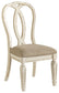 Realyn - Chipped White - Dining UPH Side Chair (Set of 2) - Ribbonback