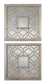 Sorbolo - Squares Decorative Mirror (Set of 2) - Pearl Silver