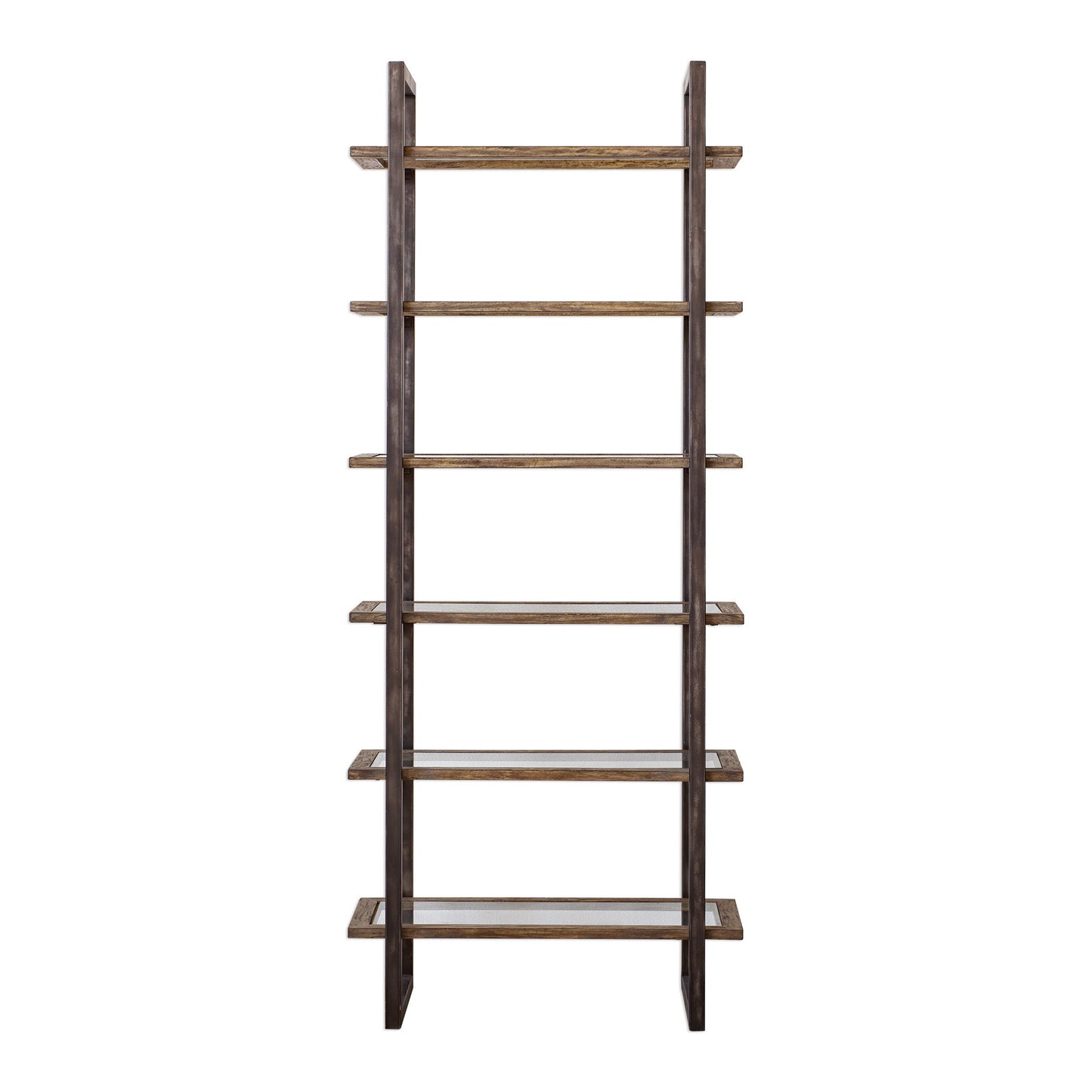 Olwyn - Industrial Etagere - Dark Brown