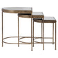 India - Nesting Tables (Set of 3) - Light Brown & Black