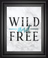 Wild And Free Turquoise Marble Adventure Quote By Nature Magick - Framed Print Wall Art - White