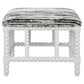 Seminoe - Uupholstered Small Bench - White & Dark Gray