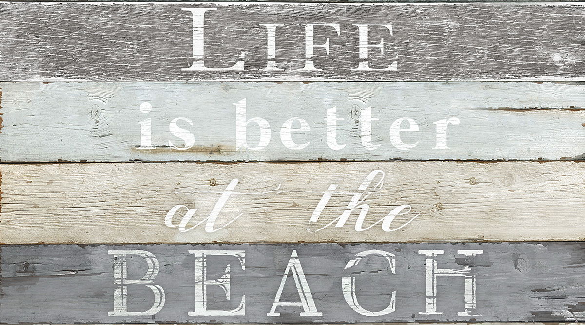 Small - Life Better Beach By Kelly Donovan - Dark Gray