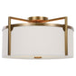 Colfax - 3 Light Semi Flush - Brass