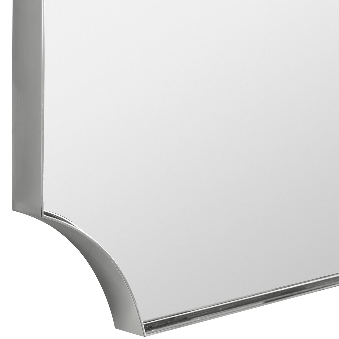 Lennox - Scalloped Corner Mirror - Nickel