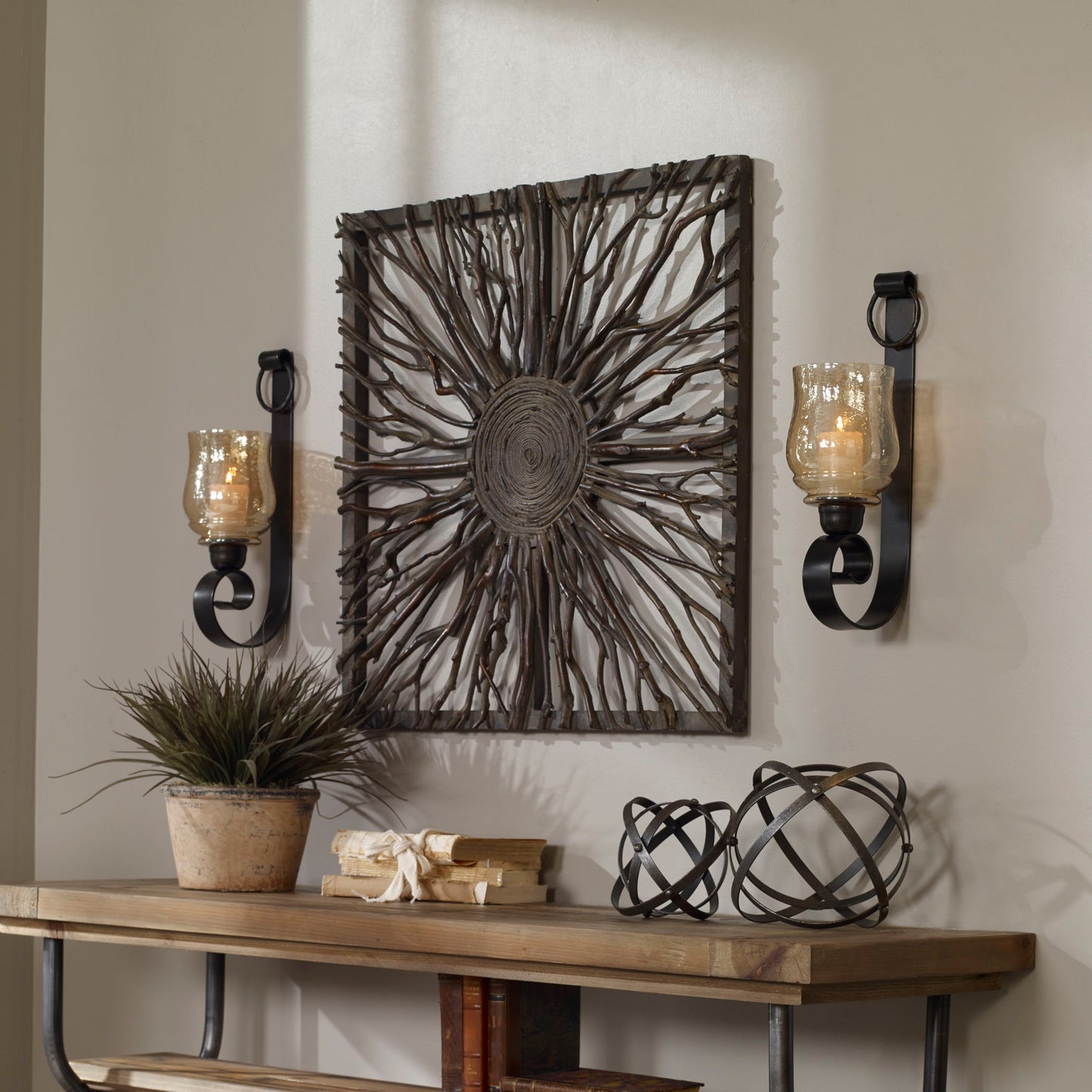 Joselyn - Small Wall Sconces (Set of 2) - Dark Brown