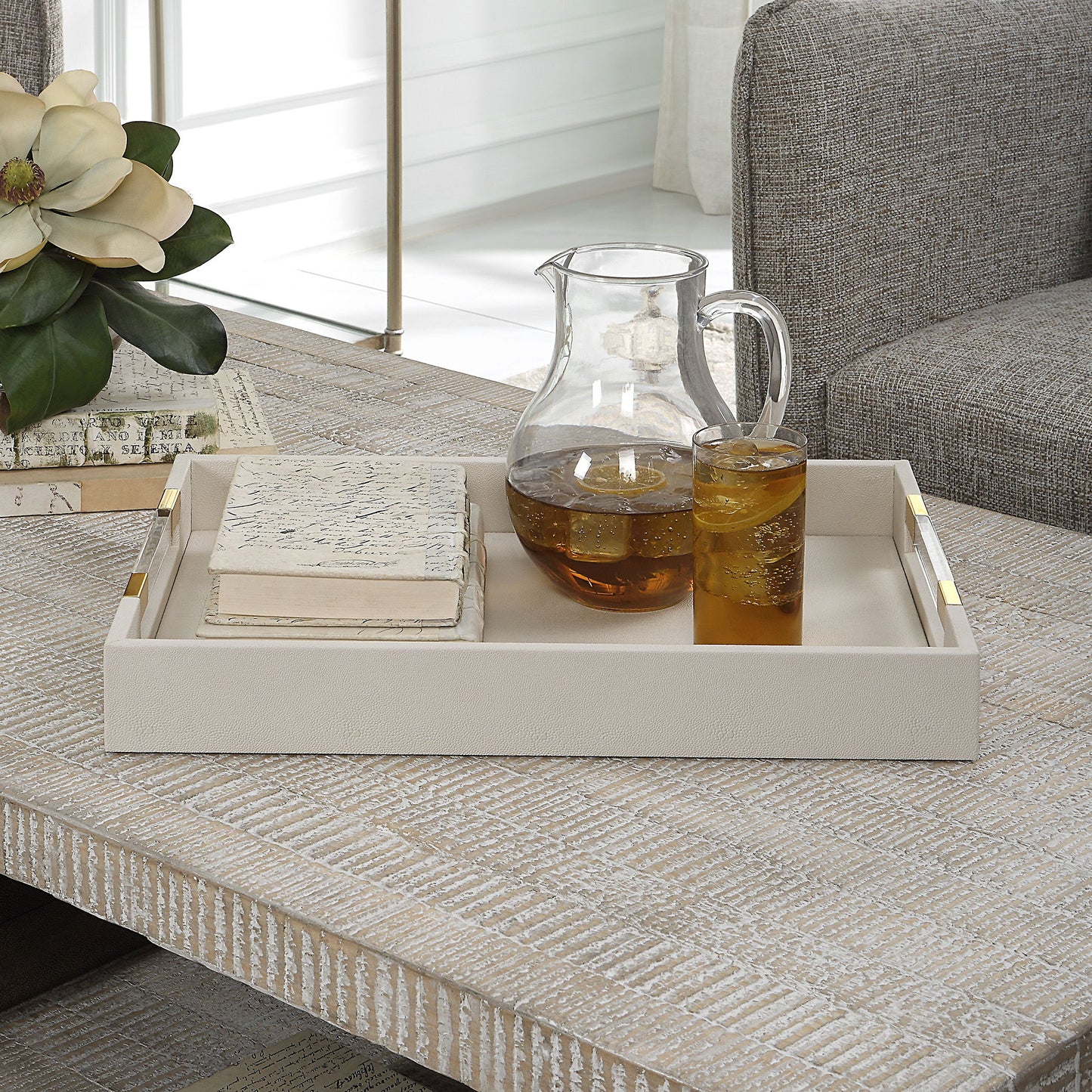 Wessex - White Shagreen Tray