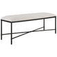 Avenham - Black Framed Bench - White