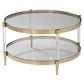 Kellen - Glass Coffee Table - Gold