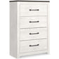 Gerridan - White / Gray - Four Drawer Chest