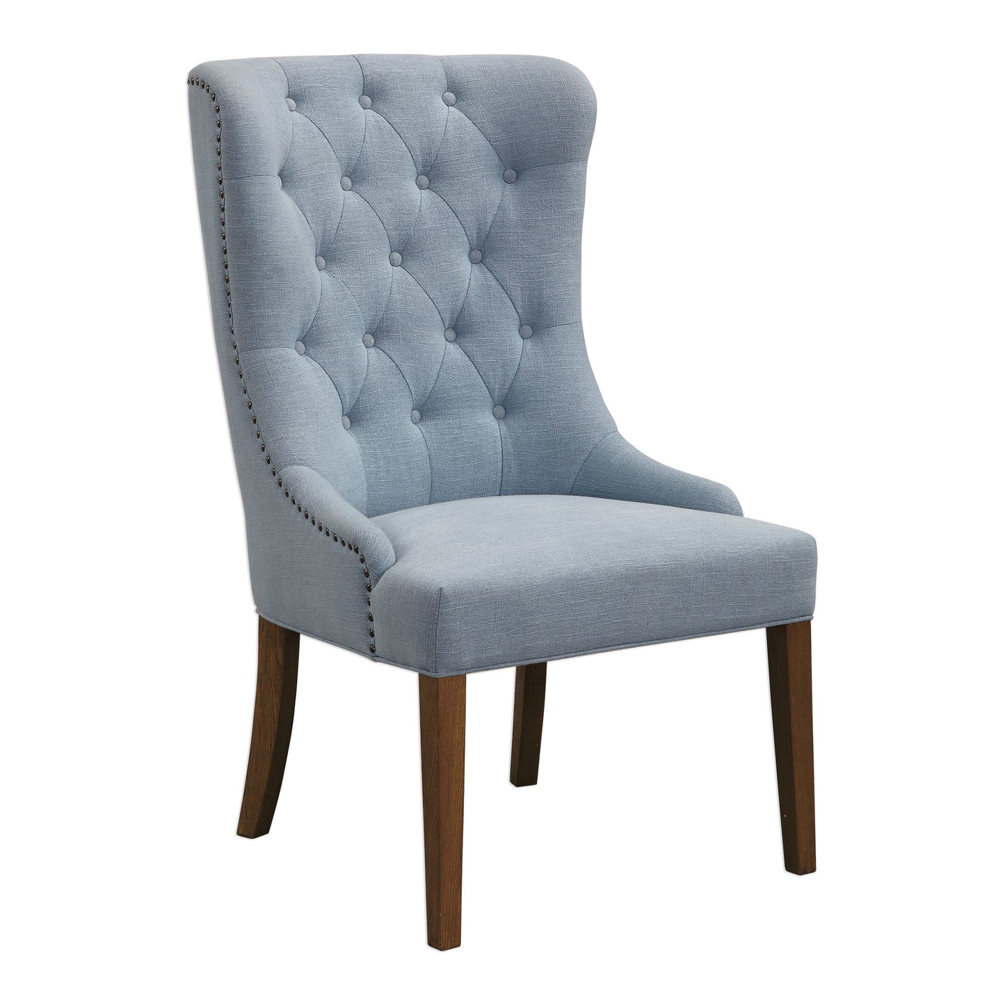 Rioni - Tufted Wing Chair - Blue